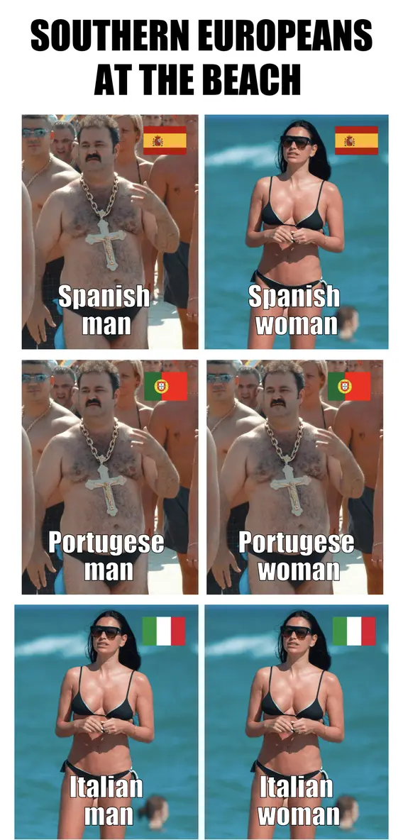 Europeos en la playa